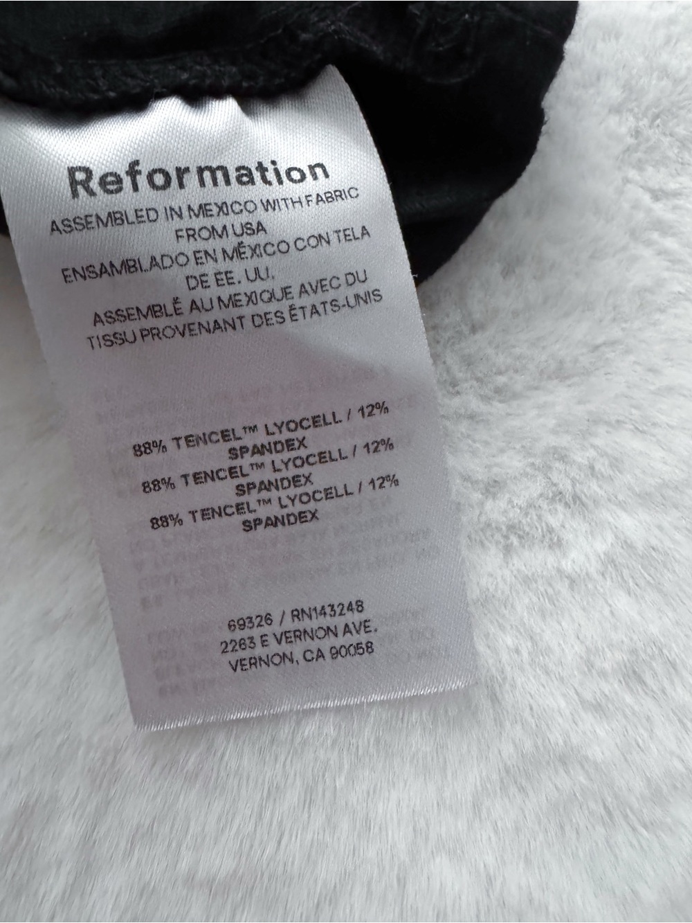 Reformation Else Knit Top Black Cut Out Short Sleeve - Picture 9 of 12